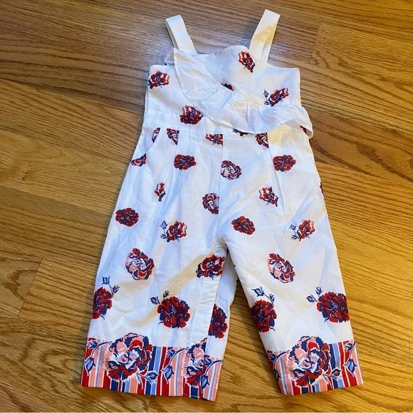 Janie and Jack Bottoms Janie And Jack Floral Jumpsuit Romper